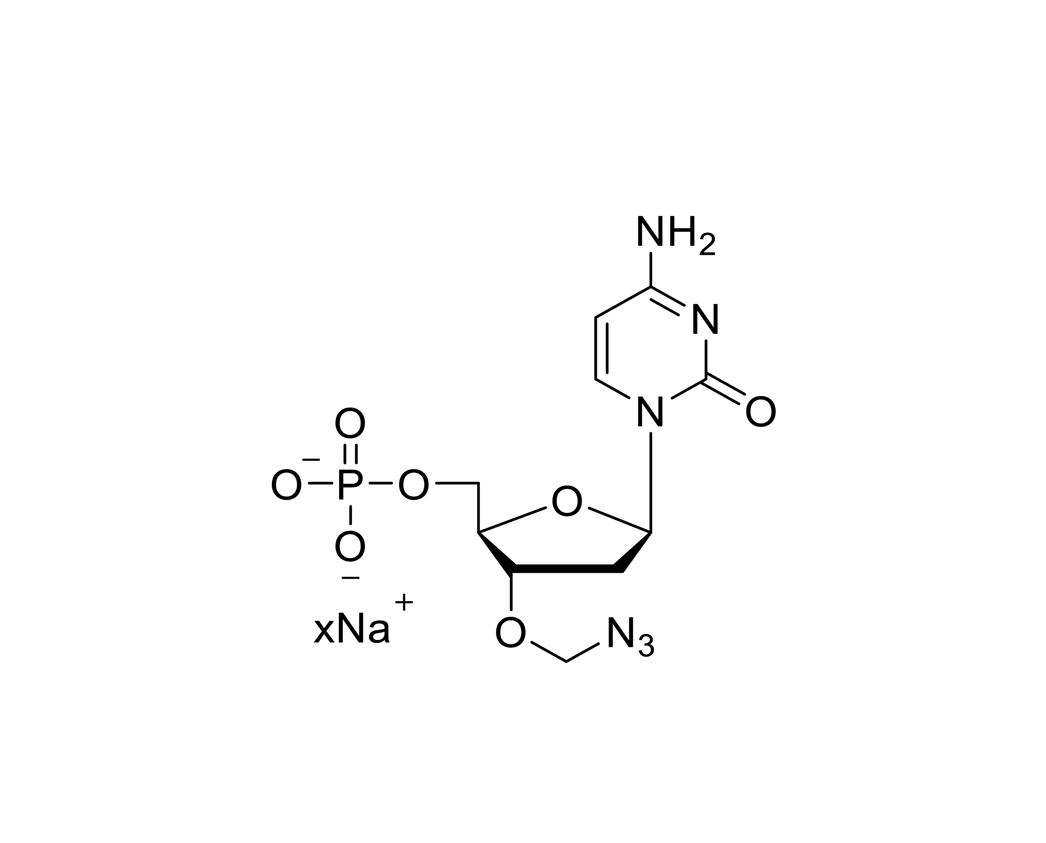 Chemical structure of 3′-O-azidomethyl-dCMP Sodium Salt