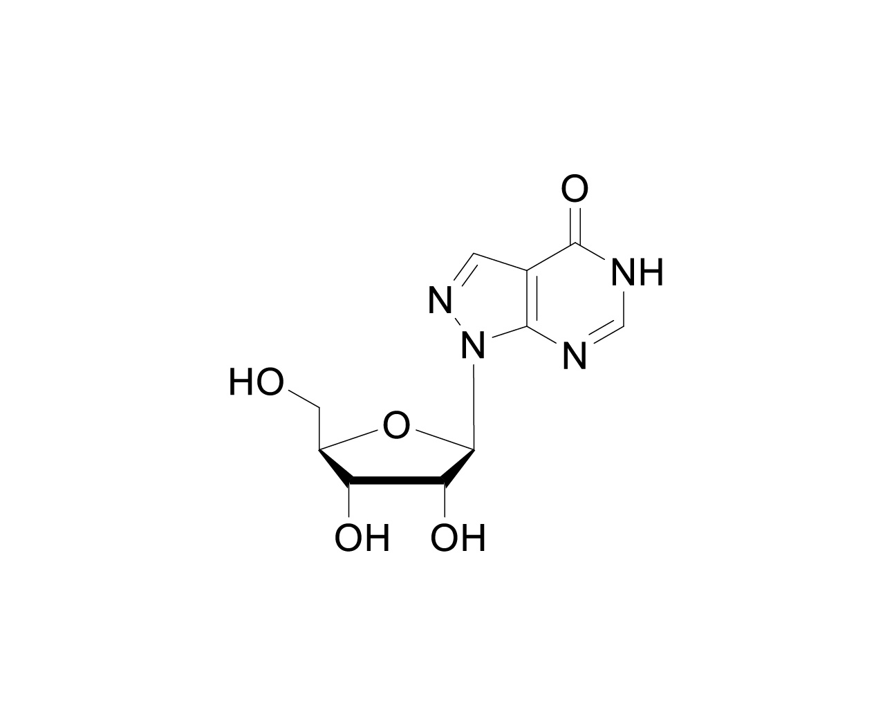 Chemical structure of Allopurinol riboside