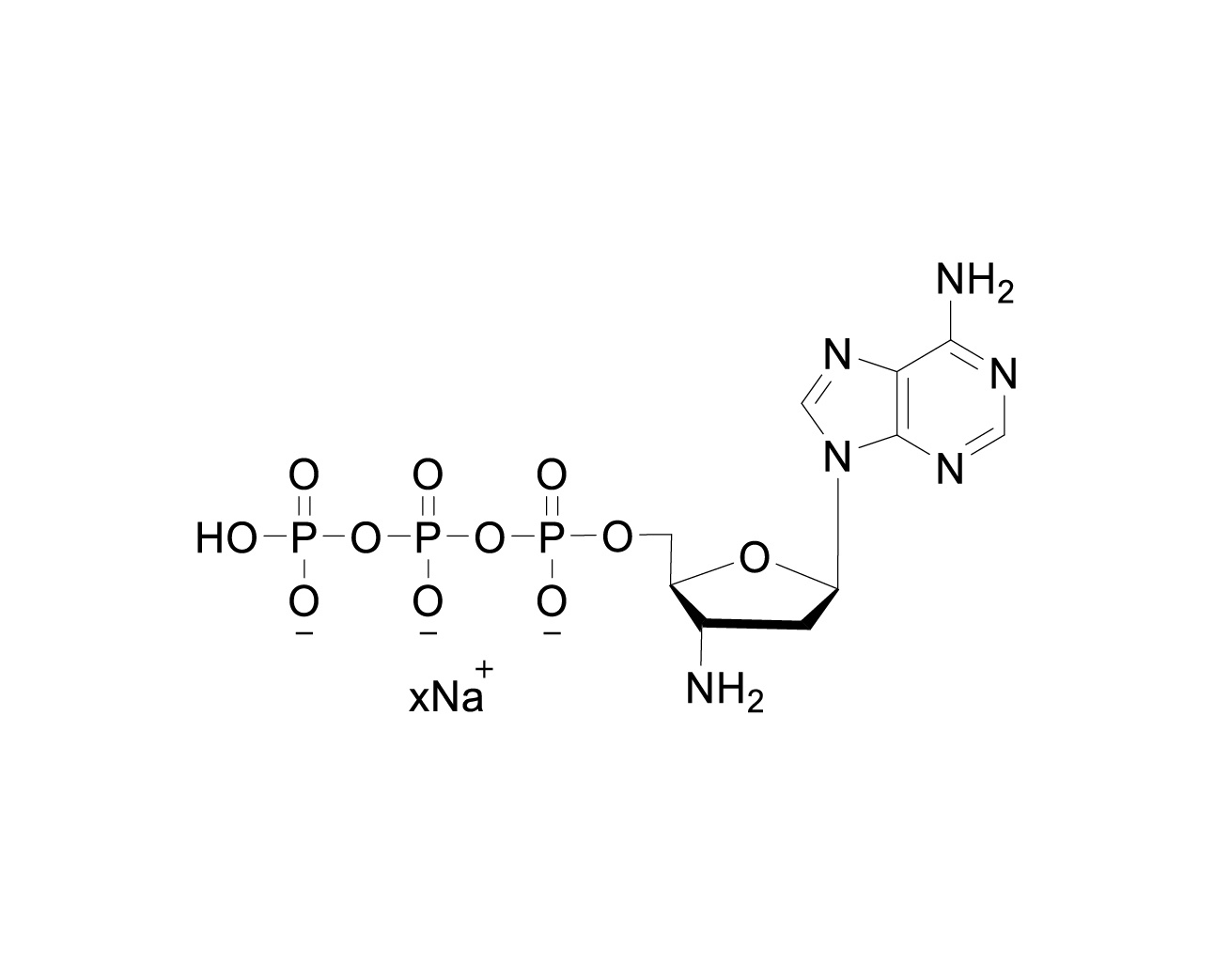 Chemical structure of 3'-NH₂-ddATP Sodium Salt