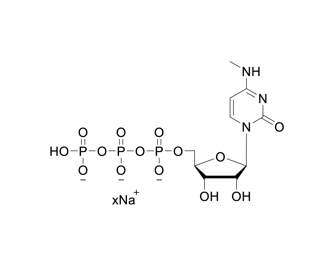 Chemical structure of N4-Methyl-CTP Sodium Salt