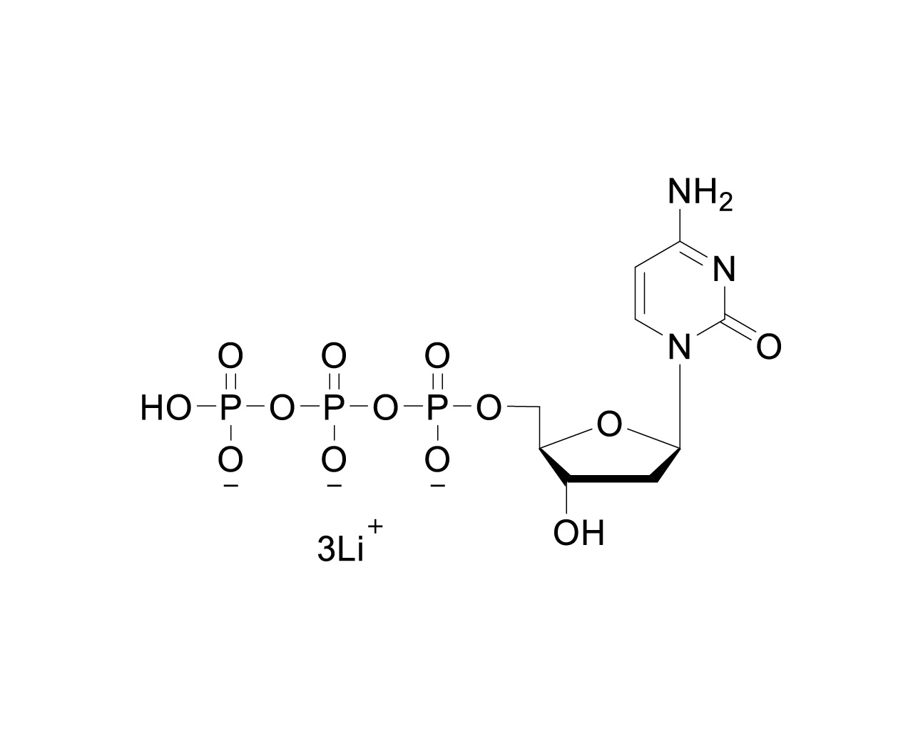 Chemical structure of dCTP Lithium Salt